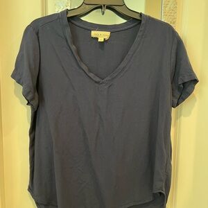 cloth & stone Navy V-Neck Short Sleeve Tee
